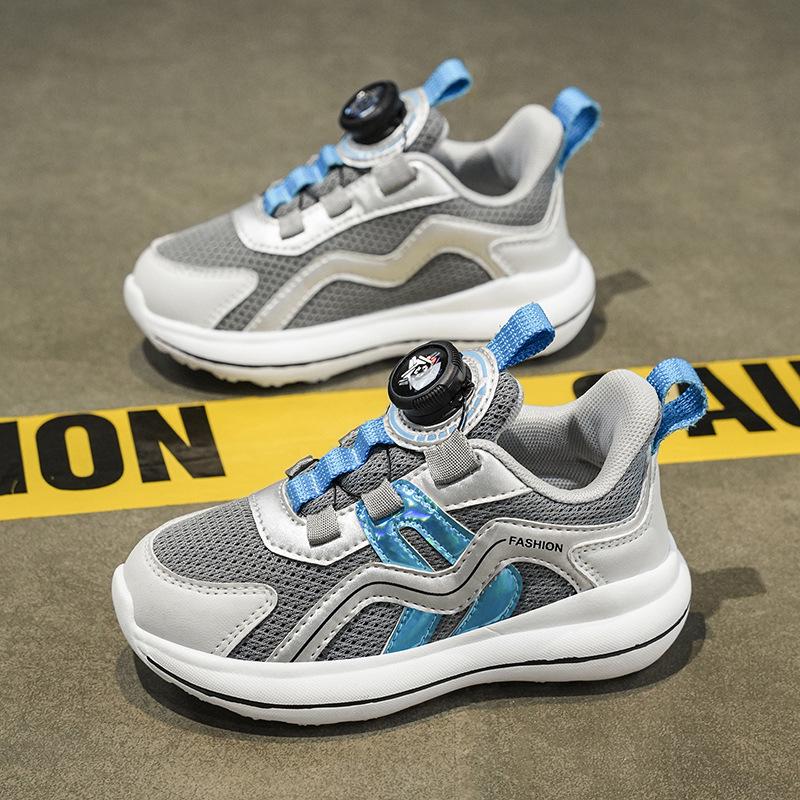Breathable Mesh Boys' Running Shoes - Lightweight, Non-Slip, Casual Sports Shoes for Older Children