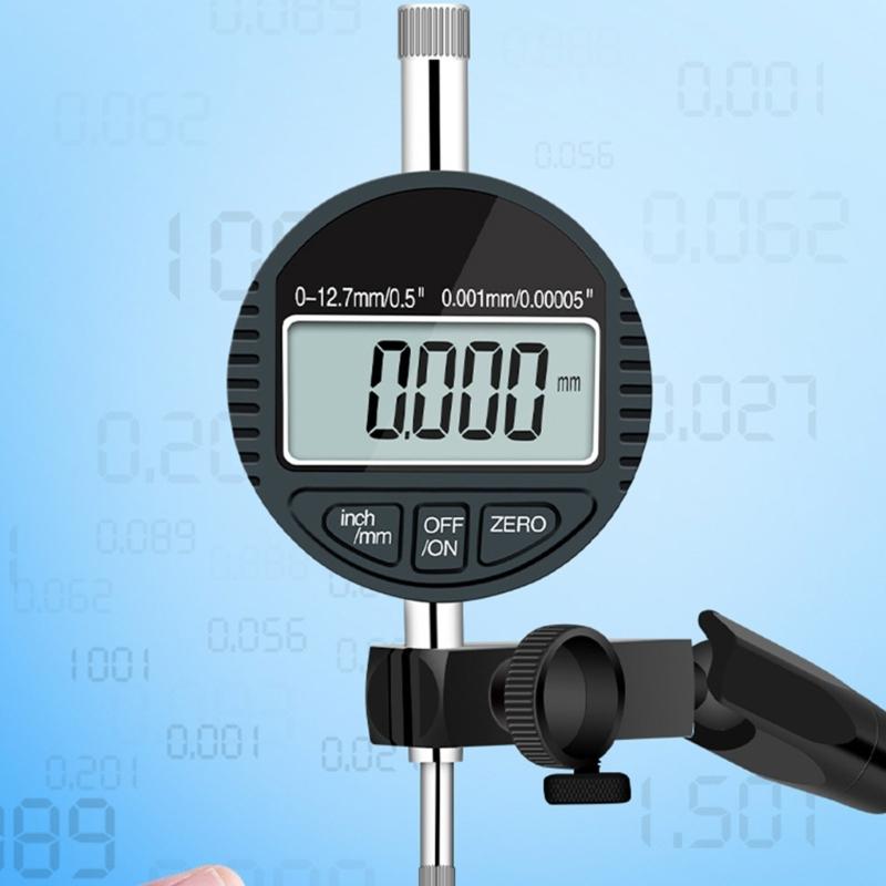 Electronic Digital Dial Indicator 0-12.7/25.4mm Digital ProbeIndicator Dial Test Gauges HighsResolution 0.001mm/0.00005"