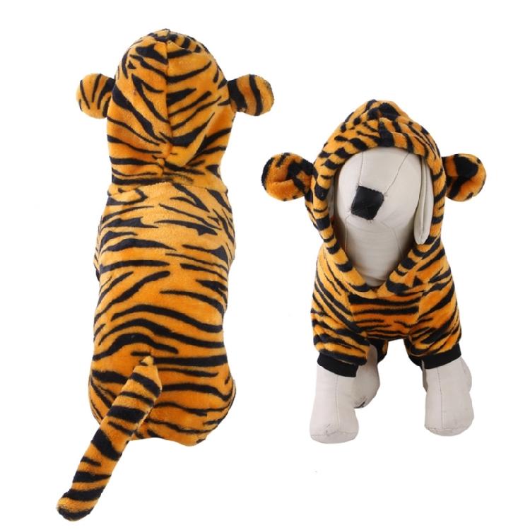 Hooded Dog Winter Coat Cow Pullover for Cold Weather Four-Legged Clothing