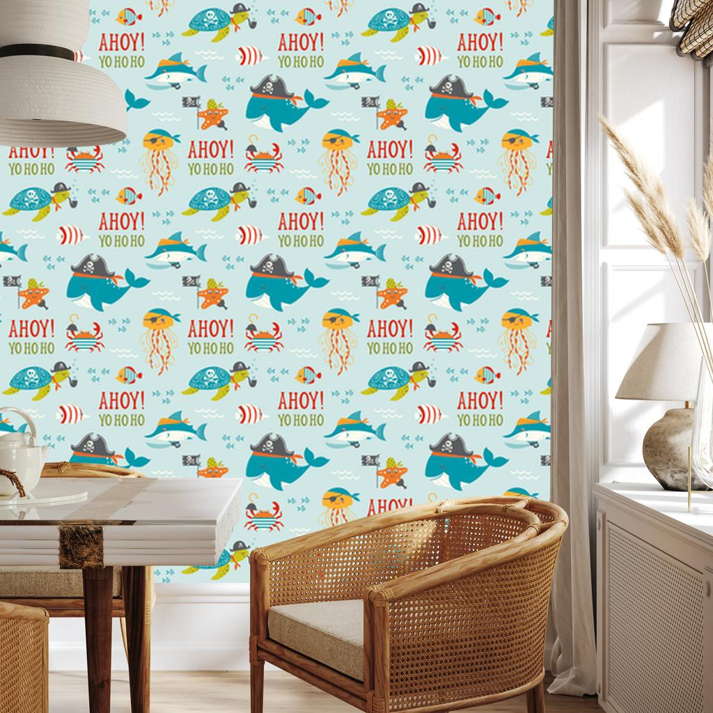 Pirates wallpaper for living room and bedroom 50x1000