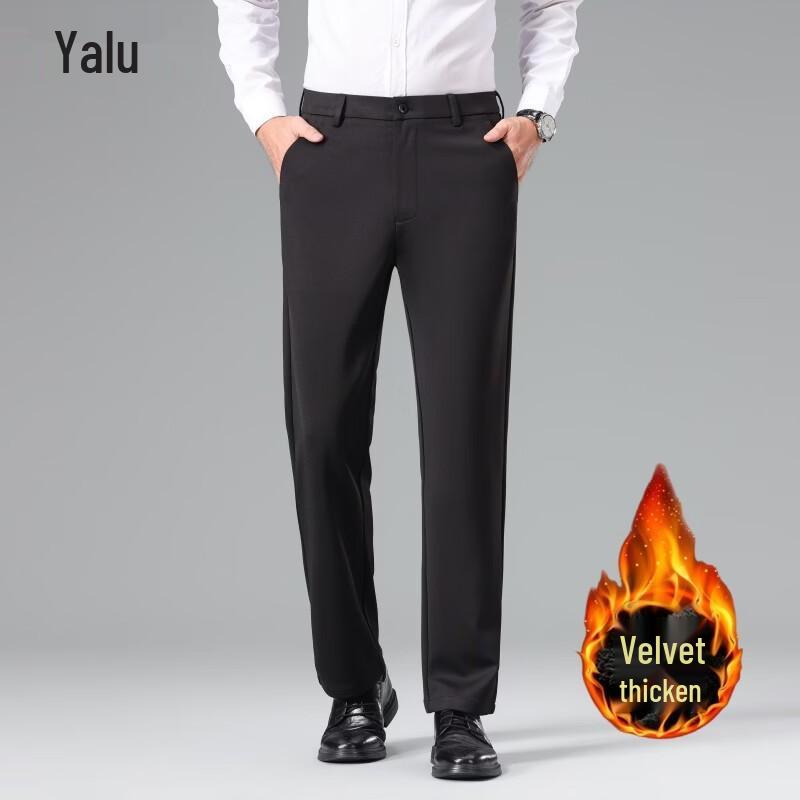 Yalu Men's Business Casual Straight-Leg Trousers