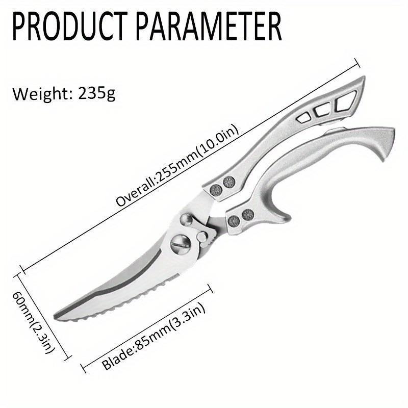 Stainless Steel Kitchen Scissor, Poultry & Fish Cutter Cleaver Knife for Cooking Ultra-Sharp Bone Scissor Meat Fruit Boning Duck Fish Scissor