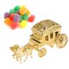 Plastic Wedding Carriage Favor Boxes Decorative Sweets Gift Boxes for Bridal Shower Party Treats Packaging Golden