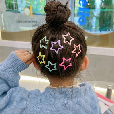 10 teile/satz Nette Bunte Sterne Waterdrop Form Haar Clips Für Mädchen Kinder Schöne Haar Schmücken Haarnadeln Kinder Haar Zubehör