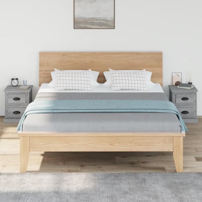 VidaXL Tables de chevet 2 pcs sonoma gris 39x39x47,5cm bois ingénierie 816157