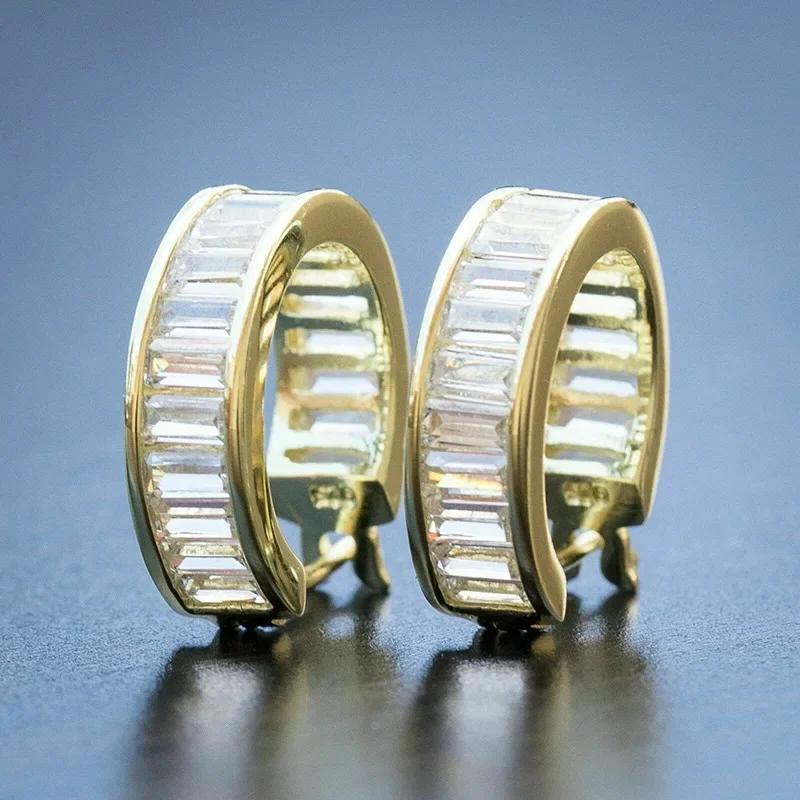 Fashionable Small Fresh Earrings Ins Style Personalized Mosonite Sparkling Light Luxury Jewelry Headpiece For Women
