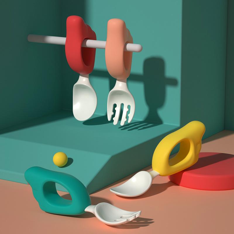 Baby Gabel & Löffel Lernset - Selbstständiges Essen für Säuglinge & Kleinkinder