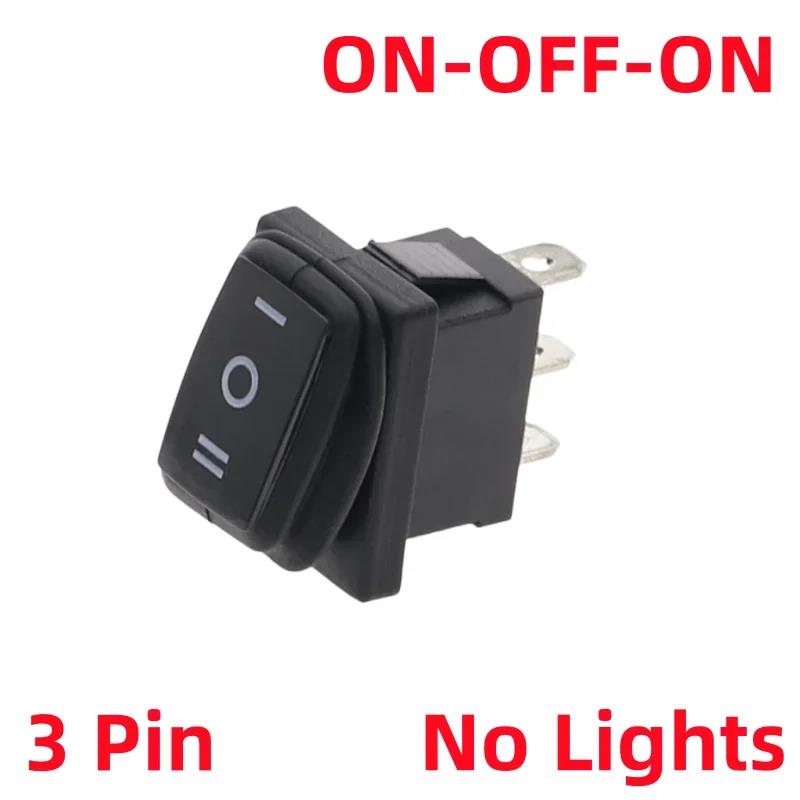1PCS KCD1 waterproof mini toggle switchs no light latching 3gear 3pin ON-OFF-ON button rocker switch AC 250V/6A 125V/10A