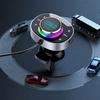 FM Transmitter with Bass Boosters Voice Assistant Radio Adapter Support Card U-disk MP3 Player Air Vent Installation