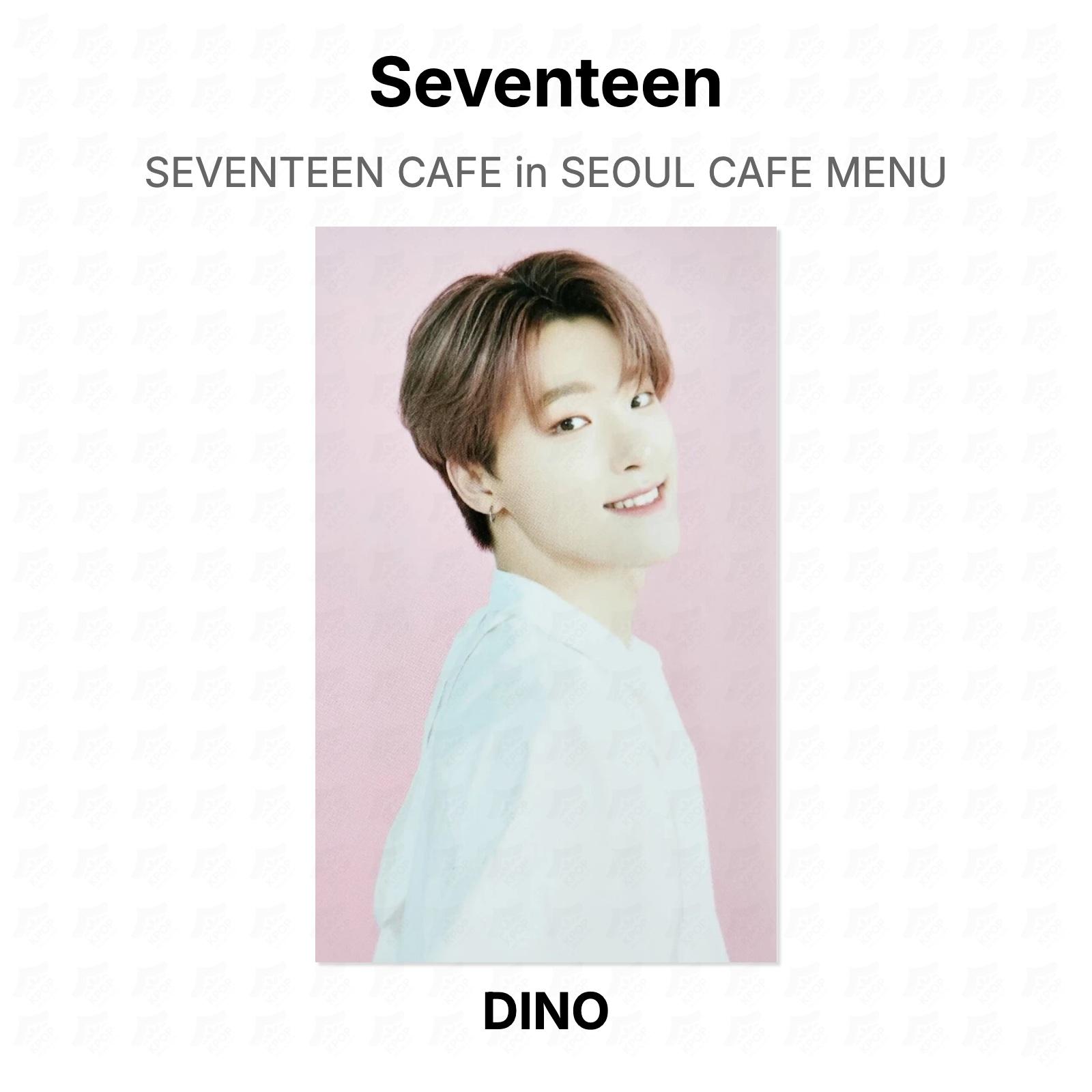 Seventeen CAFE in SEOUL CAFE MENU Official Photocard DINO