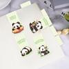 Set of 4 Magnetic Panda Bookmarks Animal-Themed Fold-over Page Markers for Books, Creative Gift for Readers & Students