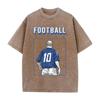 Football T-shirt Vintage Y2k Washed Oversized T Shirt Summer Short Sleeve Cotton Tees Tops Men Women Clothing