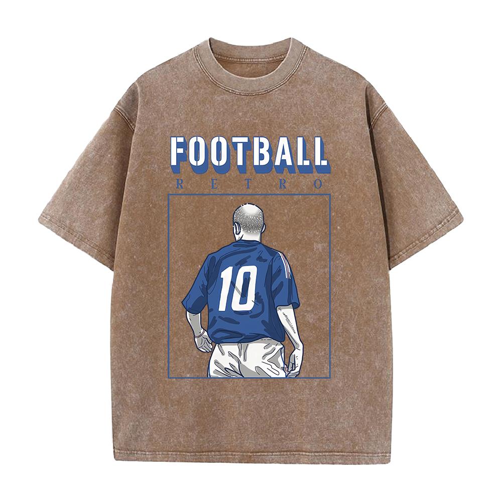 Football T-shirt Vintage Y2k Washed Oversized T Shirt Summer Short Sleeve Cotton Tees Tops Men Women Clothing
