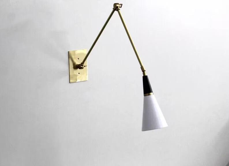 Adjustabl Sciccoso Light Mid Century Modern Vanity Brass Wall Sconce Light Gift for Christmas