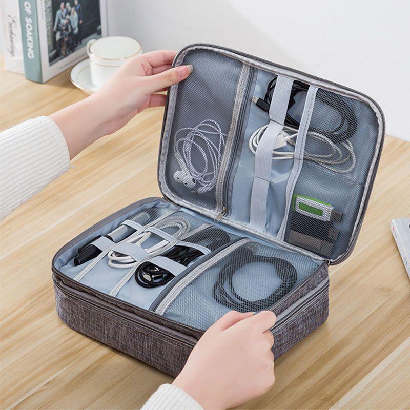 Portable Large Capacity Waterproof Multi-Functional Storage Bag for Electronics & Makeup