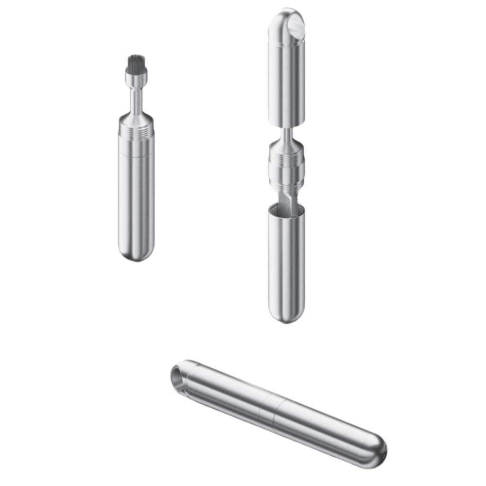 Mini Cleaning Brush & Nail File Zinc Alloy Nail Grooming  Mobile Phone Earbuds