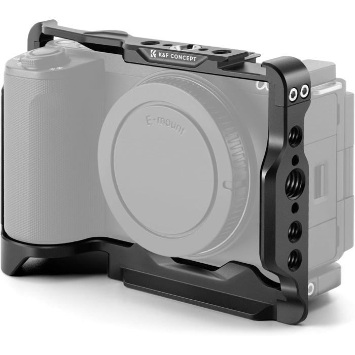 K&F CONCEPT Cage Compatible avec Sony ZV-E10 II en Aluminium Ultra Légère 119g Solide et Stable avec Cold Shoe Filetages 1/4" et…