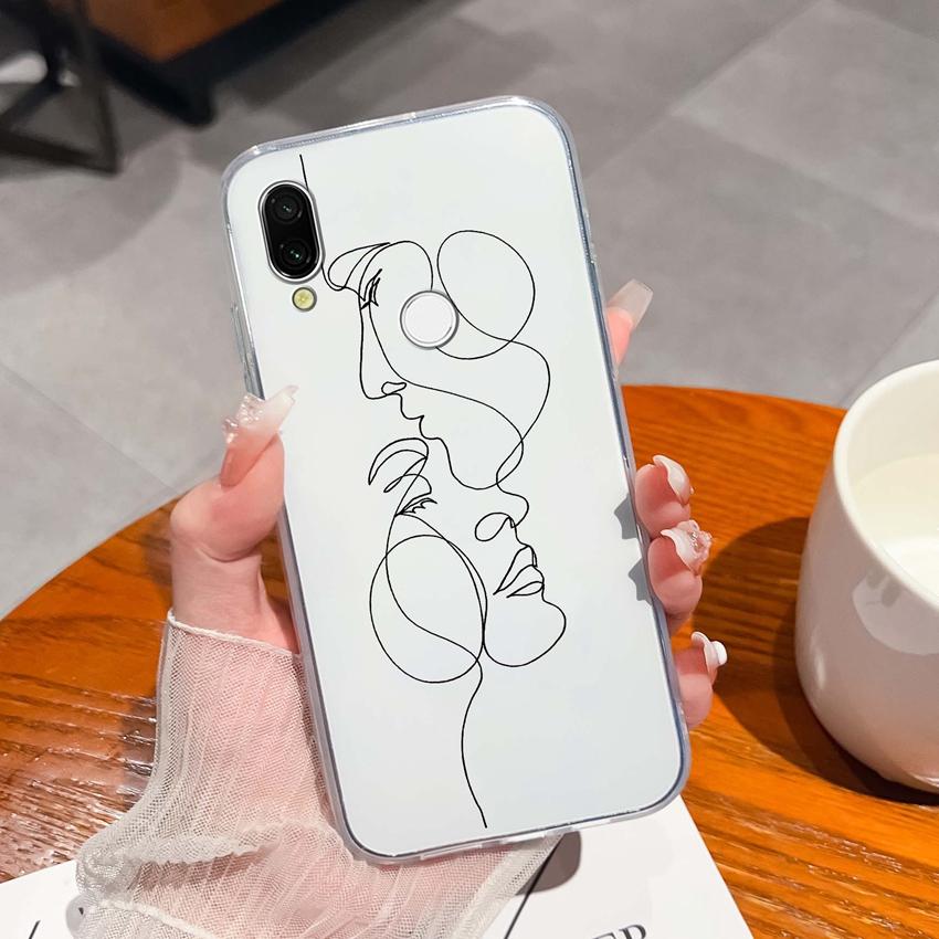 Für Xiaomi Redmi 7 7A 8 9C 9T 10A Mode Buchstaben Handytaschen Ultradünne Transparente TPU Staubdichte Schutz Weiche Rückseite Für Xiaomi Handyhülle