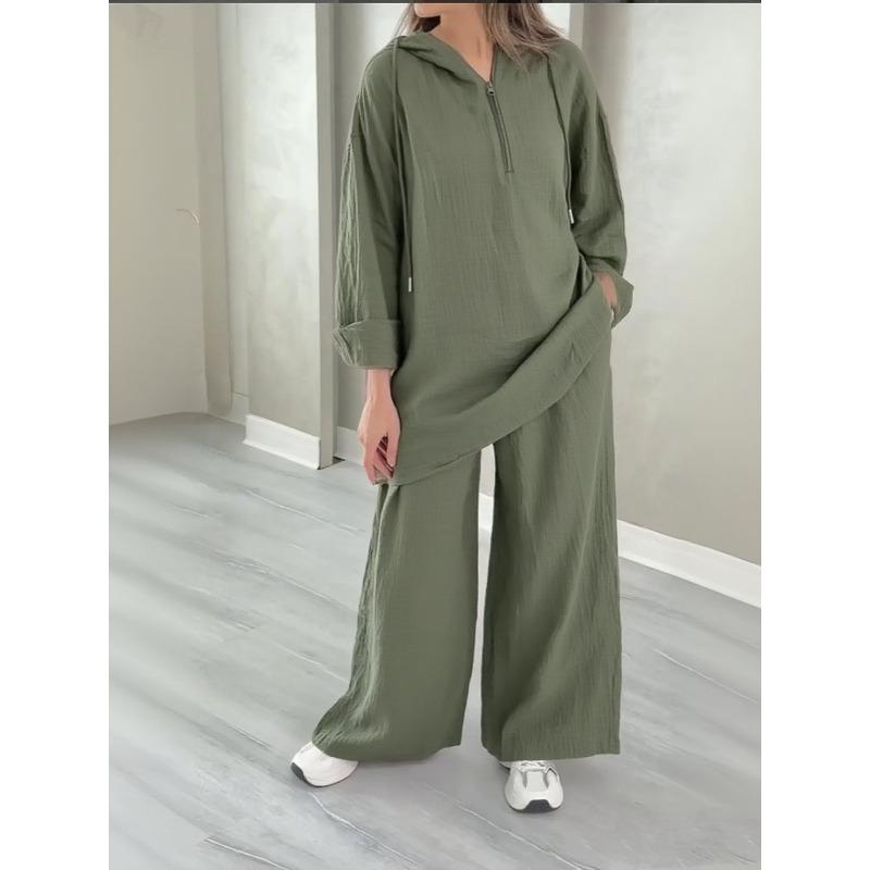 BITCED Damen Mode Lässig Herbst Winter Langarm POLO Kragen Hosenanzüge