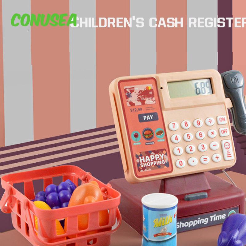 Kids Cashier Toy Cash Register Calculator Children's Puzzle Play Toy Girl Boy Simulation Supermarket Store Shopping Cosplay Toys