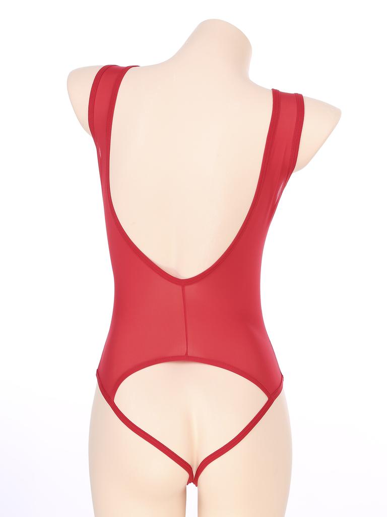 Dámské Micro Bikini Monokiny Plavky Vysoký střih Rozkrokové punčochové kalhoty Tanga Trikot Catsuit Teddy Body Body Spodní prádlo Noční klub Oblečení