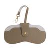 PU Leather Simple Eyewear Storage Bag Solid Color Glasses Protective Cover Lychee Pattern Soft Sun Glasses Pouch for Friend Gift