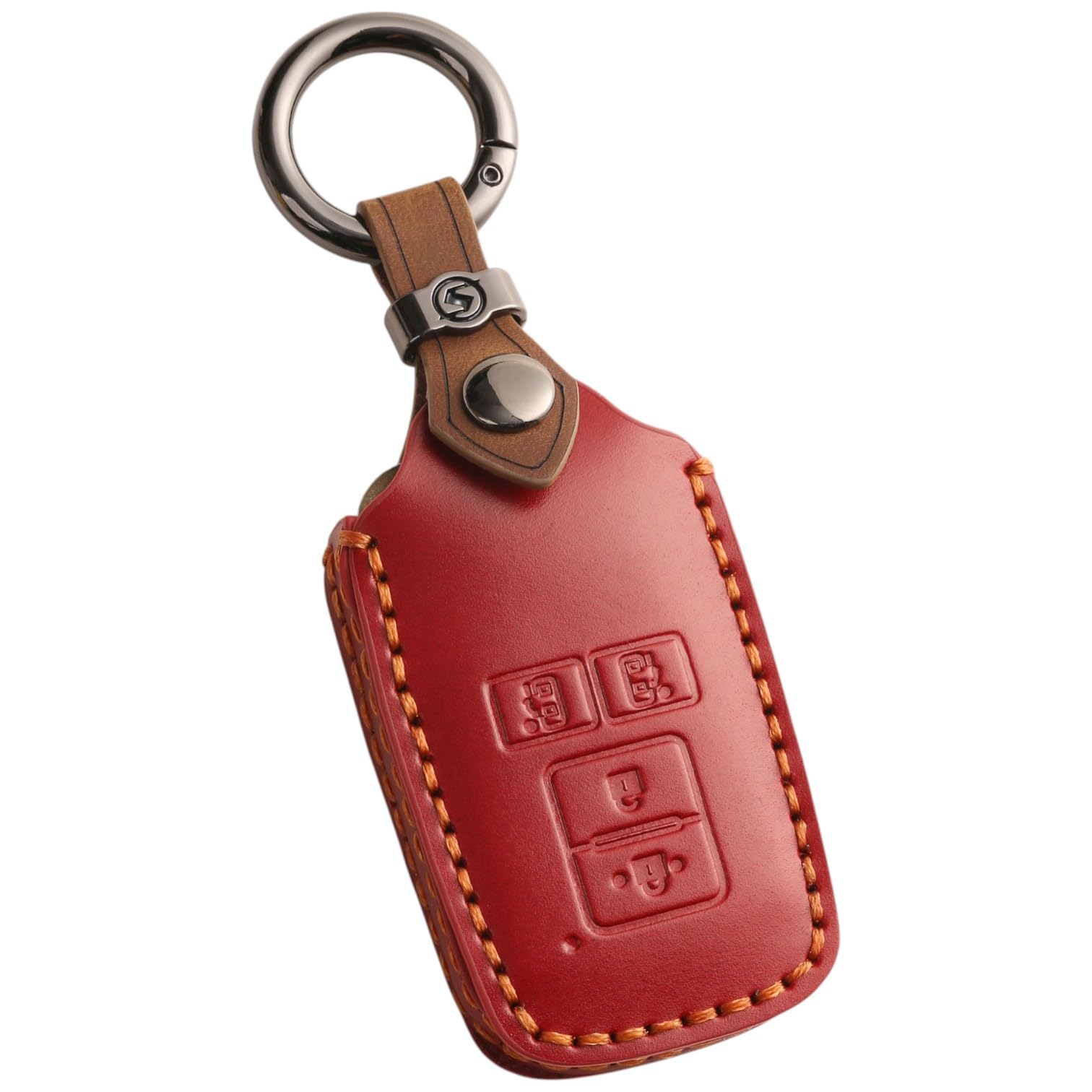 

Smart Key Case Genuine Leather Key Cover Compatible with VOXY S красный