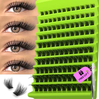 Cluster Lashes Extensão de cílios naturais Volume Cílios individuais Bandeja mista Cílios de vison falso Cílios Maquiagem