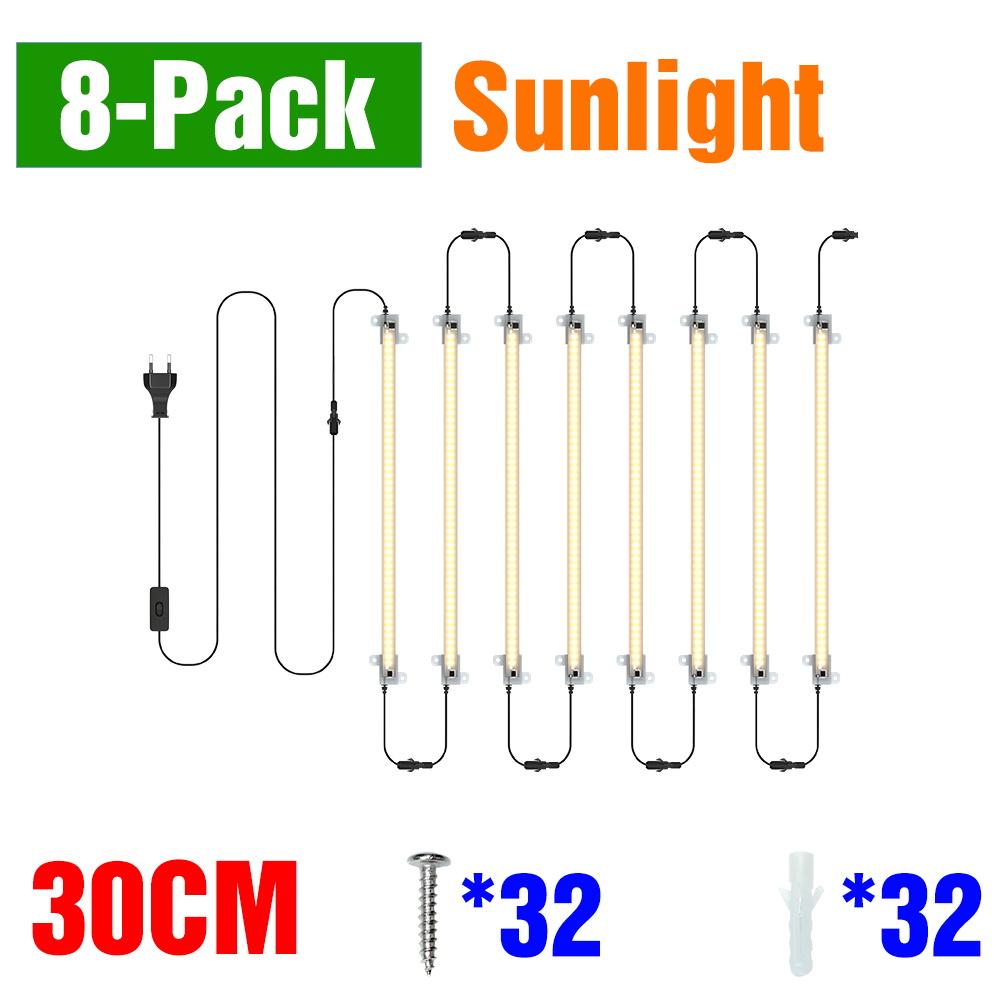 LED Plant Grow Lights Full Spectrum Indoor Hydroponics Seed Flower Vegetables Growth Box Cultivation Lamp EU plug 30/50CM AC220V