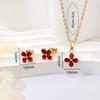 Trendy, understated luxury: titanium steel necklace and stud earring set for women. fade-resistant, elegant jewelry