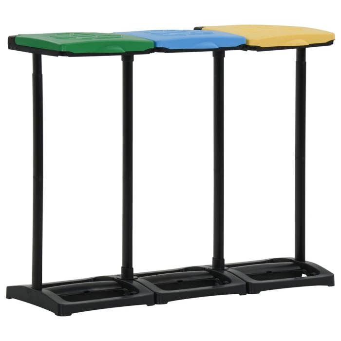 VidaXL Supports avec couvercle pour sacs poubelle 240-330 L PP 340989