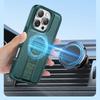 Leather Wallet Case for IPhone 17 Pro Air 15 14 13 12 16 Pro Max Plus Magsafe Case 2 in 1 Detachable Magnetic Flip Cover Holder