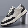 Spring Autumn New Sports Board Shoes for Men Solid Color Cow Leather Sneakers Male Fashion Breathable Lace Casual Shoes Man