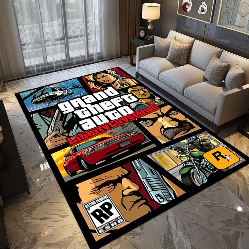 Grand Theft Auto Online: Covor de Aventură cu Octan Ridicat Potrivit pentru toate anotimpurile Decor Acasă Modă Cadouri de Crăciun Artă