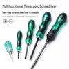 Telescopic 2-in-1 Phillips & Slotted Screwdriver Set for Household Use