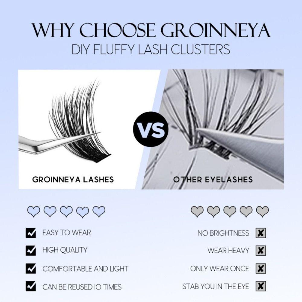 Natural Look 3D Faux Mink Lash Wispy Style DIY Lash Extension Kit  Makeup Enhancement