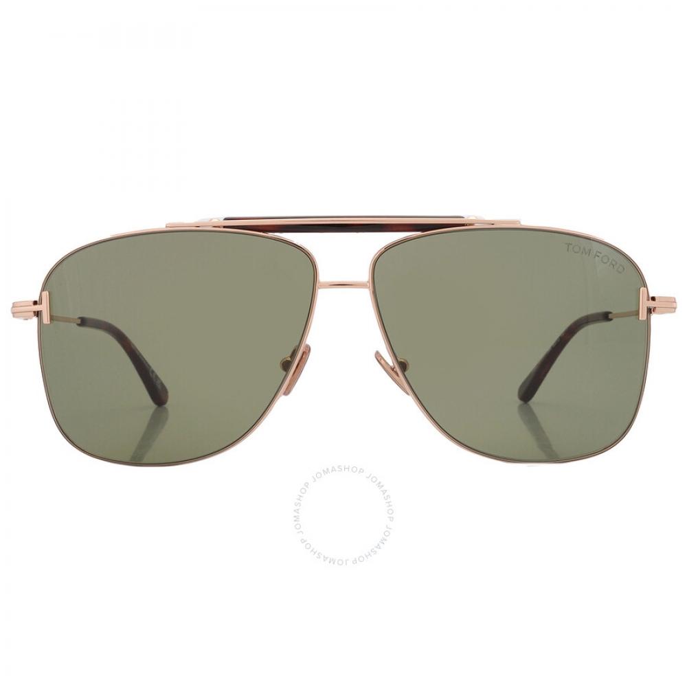 

Tom Ford Jaden Green Navigator Мужские солнцезащитные очки FT1017 28N 60