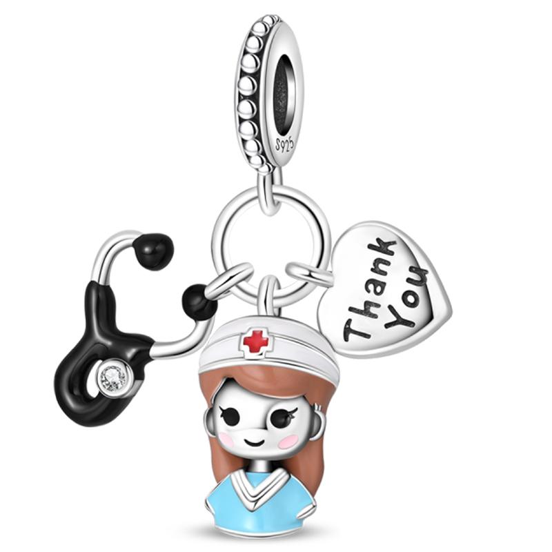 Original Copper Charm Beads Glowing Luminous Lantern Angel Magic Cat Jungle Pendant Bead For Bracelet Charm Jewelry