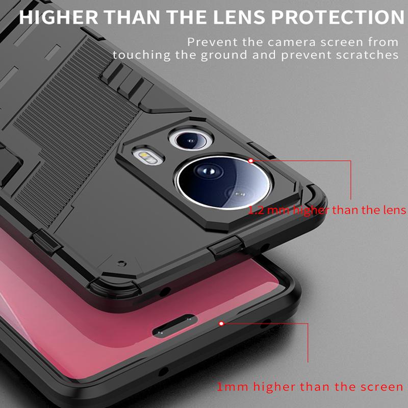 Stoßfeste Hülle für Xiaomi 13 Lite 13T Pro Mi13 Hülle Armor Protect Halter Rückseite Coque für Redmi 13C Note 13 Pro 4G 5G Fundas