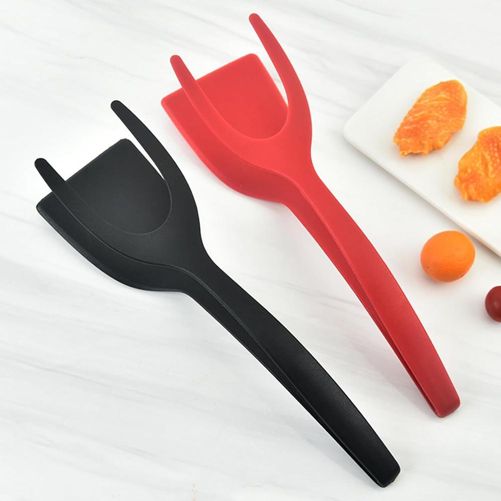 Nylon Non Stick Coating Pancake Fish French Toast Omelet Making Tool New Grip Flip Spatula Tongs Egg Flipper Spatula