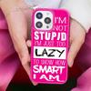 Einfache Buchstaben Inspirierende Englische Gelee-Farbe Handyhülle für iPhone 17 AIR 16 15 14 13 12 11 PRO XSMAX XR 7 8 PLUS Y2K Hülle