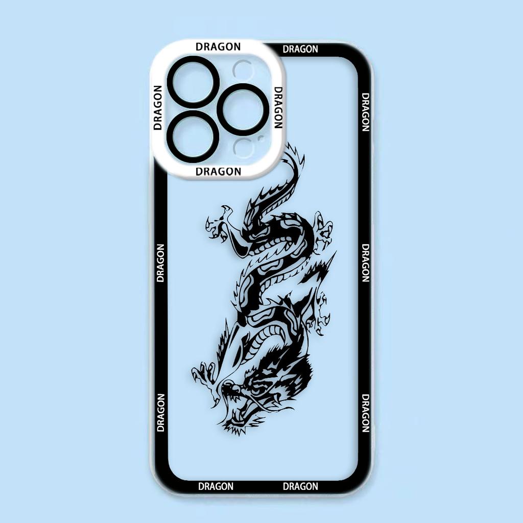 Ink Wash Painting Dragon Clear Phone Case For Realme 15 5 6 7 7I 8 8I 9 9I 10 11 12 NOTE 70 C75 C71 C67 C65 C55 C53 C35 C33 Case