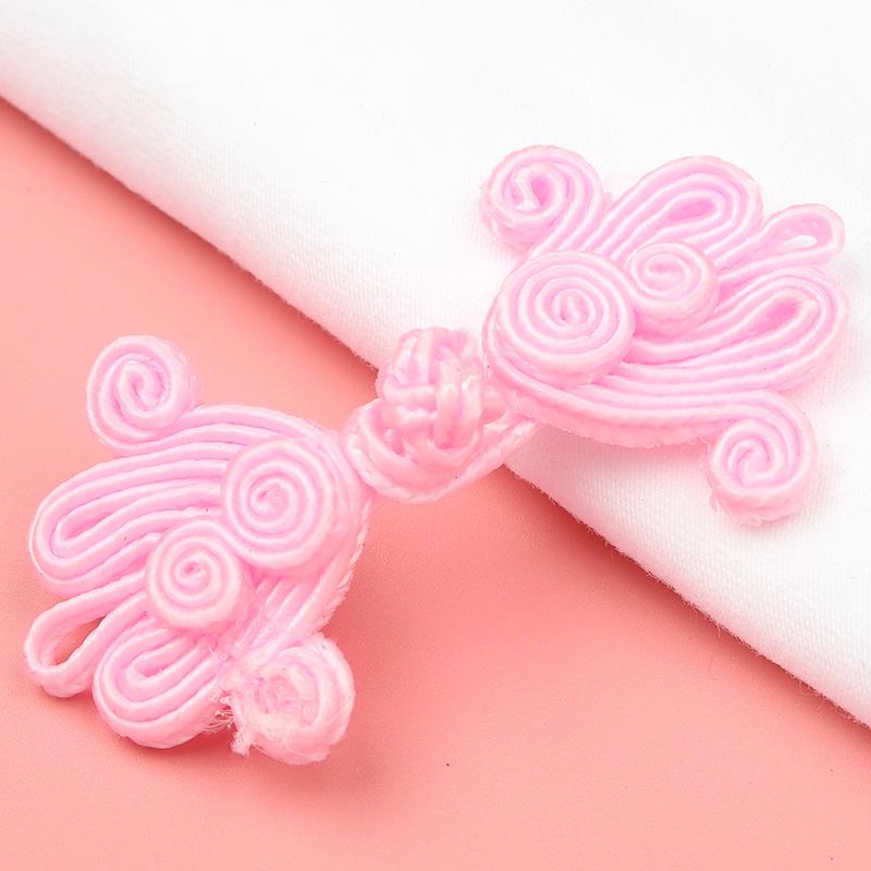 5 Paar bunte perlenbesetzte chinesische Froschverschlussknöpfe Knotenverschluss Nähen Handgefertigt Blume Handwerk DIY Cheongsam Stoffknopf