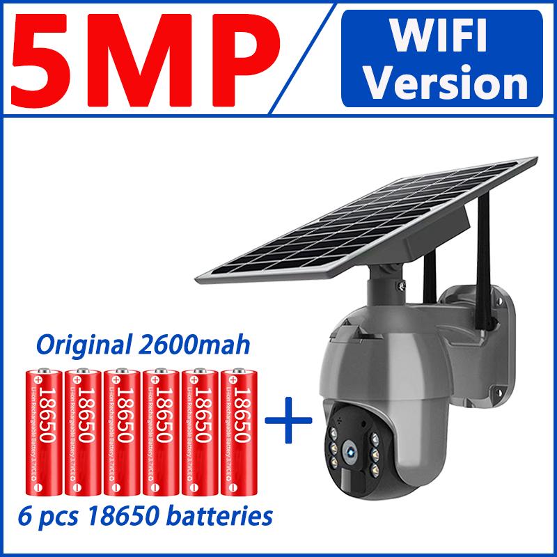 4G SIM Card WIFI Solar Battery PTZ 3MP/5MP Outdoor Waterproof PIR Alarm Motion Detection P2P CCTV Camera