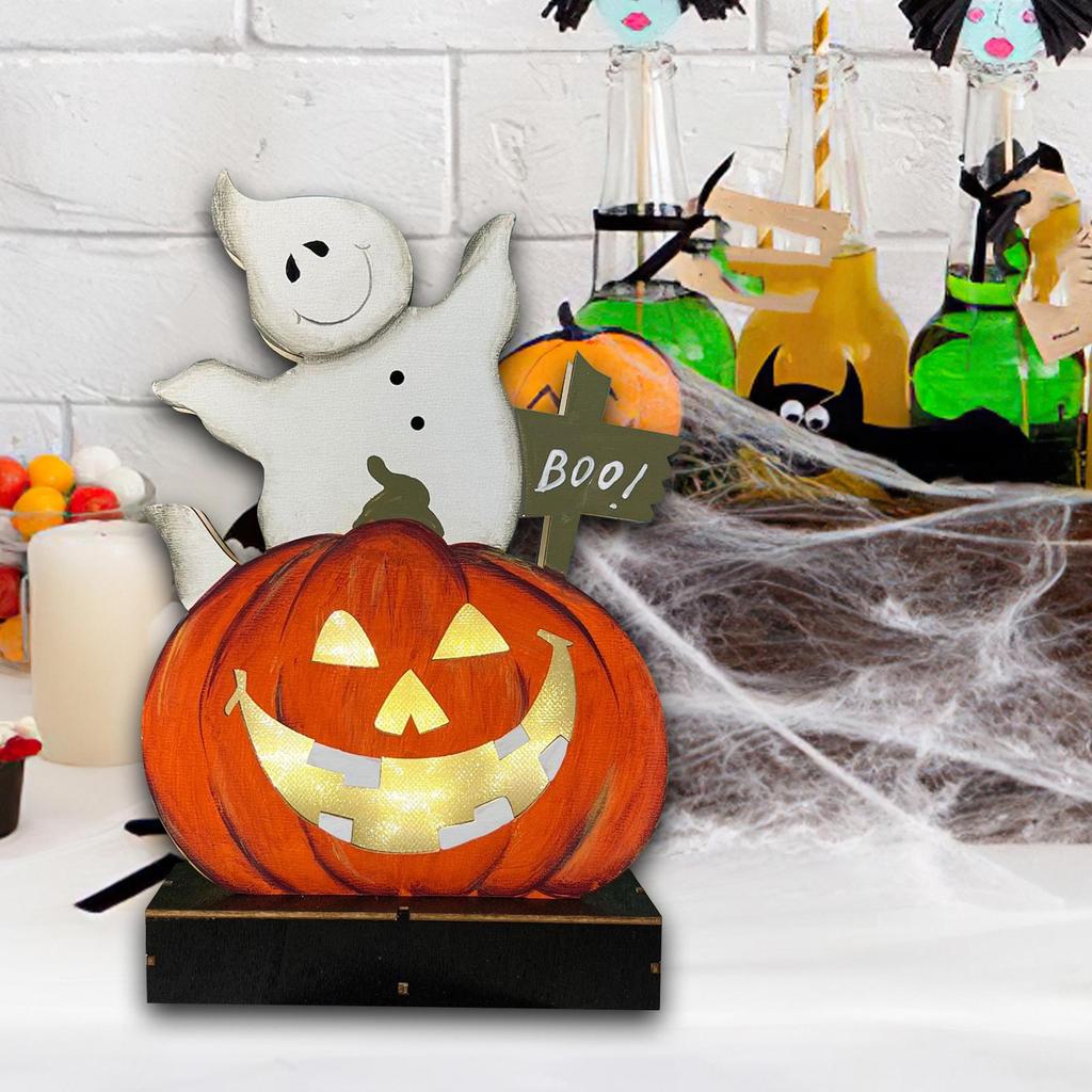 Halloween Tabletop Decoration Spooky Decor Tabletop LED Decoration Scary Prop for Party Favors Holiday Home Indoor Living Room