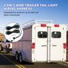 22 Ft 4-Pin 5-Wire Trailer Wiring Harness With Nylon Mesh Protection, A Trailer Light Kit Suitable For Re-Wiring The Tail Lights, Brake Lights, And