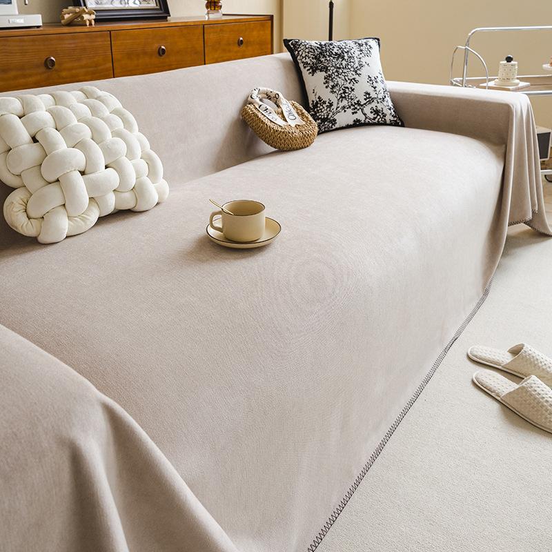

Cotton and Linen Sofa Towel Four Seasons Universal All-Inclusive Sofa Cover Dust Cover One-Piece Sofa Large Cover Cloth Anti-Cat Scratch 180*130cm