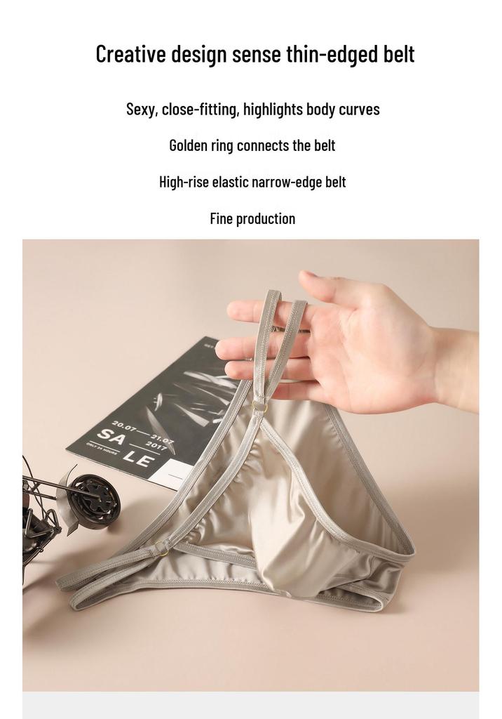 Men's Satin Briefs: Breathable, Sexy, Mid-Low Rise, High Gloss Faux Silk Triangle Crotch.