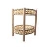 1set Multi Layered Basket Rustic Wooden Frame Fruit Basket For Home Kitchen Bamboo Weaving Basket Small 18/20cm