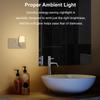 UK Plug LED Night Light Human Body Induction Wall Lamp AC 220V 2835SMD Warm White Bedside Lamp for Home Bedroom